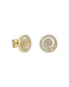Sydney Evan 14k Yellow Gold Diamond Swirl Stud Earrings In Gold