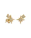 Sydney Evan 14k Yellow Gold Double Stardust Stud Earrings With Diamonds In Gold