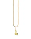 Sydney Evan 14k Yellow Gold Emerald Elphaba Pure Boot Charm Necklace, 18 In Gold