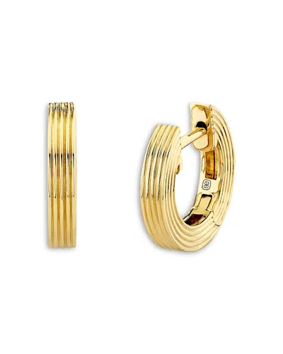 Sydney Evan 14k Yellow Gold Fluted Small Hoop Earrings