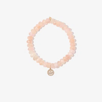 Sydney Evan 14k Yellow Gold Happy Face Beaded Diamond Bracelet