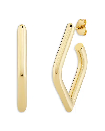 SYDNEY EVAN 14K YELLOW GOLD LARGE PURE HOLLOW TUBE EARRINGS