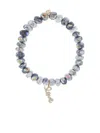 Sydney Evan 14k Yellow Gold Love On Diamond And Dendrite Bracelet In Multi