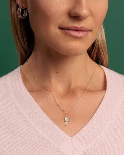 Sydney Evan 14k Yellow Gold Multi Gemstone & Diamond Accent Wicked Best Friends Mizpah Heart Pendant Necklaces,