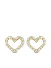 Sydney Evan 14k Yellow Gold Open Heart Diamond Stud Earrings