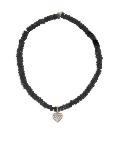 Sydney Evan 14k Yellow Gold Playing Card Diamond And Black Spinel Bracelet