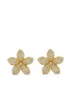 Sydney Evan 14k Yellow Gold Plumeria Diamond Stud Earrings In Gold
