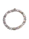 Sydney Evan 14k Yellow Gold Rondelle Diamond Bracelet In Gray