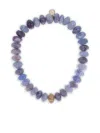 Sydney Evan 14k Yellow Gold Rondelle Heckmenite Bracelet In Purple