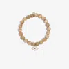Sydney Evan 14k Yellow Gold Small Evil Eye Opal Diamond Bracelet In Gold