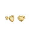 Sydney Evan 14k Yellow Gold Small Puffy Icon Wallpaper Heart Stud Earrings In Gold