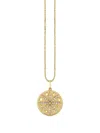 Sydney Evan 14k Yellow Gold Small Sand Dollar Diamond Pendant Charm In Gold