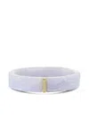 Sydney Evan 14k Yellow Gold Small Single Row Aquamarine And Diamond Bracelet In Gold