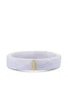 Sydney Evan 14k Yellow Gold Small Single Row Aquamarine And Diamond Bracelet In Gold