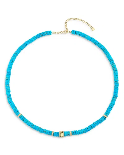 Sydney Evan Women's Lucky Icon 14k Yellow Gold, Turquoise, & Diamond Beaded Necklace