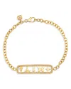 Sydney Evan 14k Yellow Gold Wicked Diamond Open Icon Link Bracelet In Gold