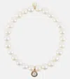 Sydney Evan 14kt Gold And Pearl Bracelet With Diamond In White