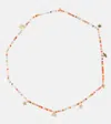 Sydney Evan 14kt Gold Beaded Charm Bracelet With Zircon In Multicoloured