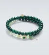 Sydney Evan 14kt Gold Bracelet With Diamonds And Emeralds In Gold