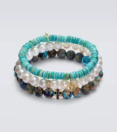 Sydney Evan 14kt Gold Bracelet With Diamonds And Sapphires