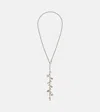 Sydney Evan 14kt Gold Charm Necklace With Diamonds And Pearls