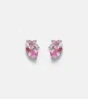 Sydney Evan 14kt Gold Earrings With Sapphires And Diamonds In Pink
