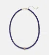 Sydney Evan 14kt Gold Necklace With Lapis Lazuli And Diamonds In Gold