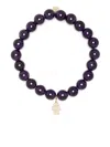 Sydney Evan 14kt Yellow Gold Amethyst Hamsa Bracelet In 紫色