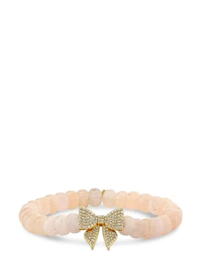 Sydney Evan 14kt Yellow Gold Bow Morganite Bracelet