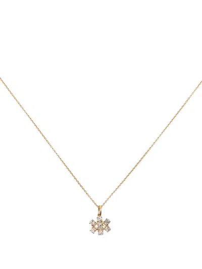 Sydney Evan 14k Yellow Gold Diamond Eye Necklace