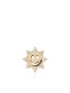 Sydney Evan 14k Yellow Gold Diamond Happy Face Stud Earrings In Gold