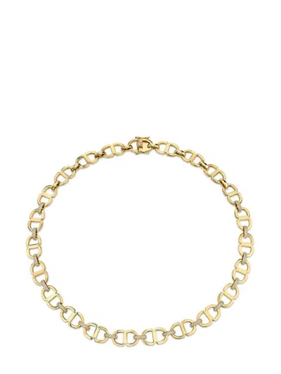 Sydney Evan 14kt Yellow Gold Diamond Link Necklace