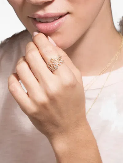 Sydney Evan 14kt Yellow Gold Diamond Love Ring