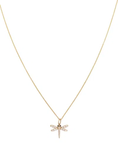 Sydney Evan 14kt Yellow Gold Dragonfly Charm Necklace