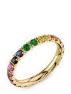 Sydney Evan Rainbow Large 14kt Gold Eternity Ring With Sapphires, Rubies, Amethysts, And Emeralds In Gold