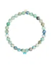 Sydney Evan 14k Yellow Gold Evil Eye Turquoise Bracelet In Gold