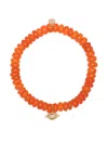 Sydney Evan 14kt Yellow Gold Evil Eye Opal Bracelet In Gold