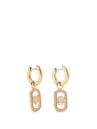Sydney Evan 14k Yellow Gold Open Icon Diamond Hoop Earrings