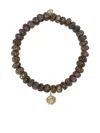 Sydney Evan 14k Yellow Gold Labradorite Beaded Bracelet In Brown