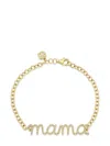 Sydney Evan Large Mama Script 18-karat Gold Diamond Bracelet In Gold