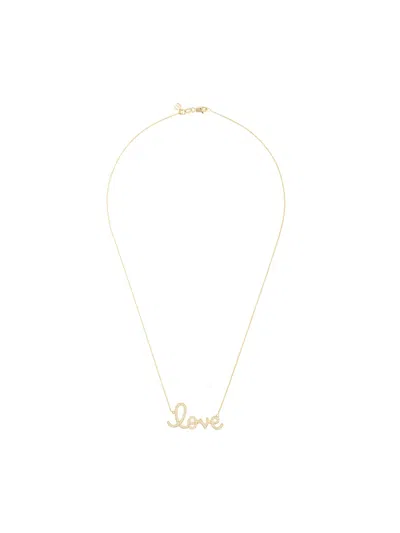 Sydney Evan 14kt Yellow Gold Love Diamond Necklace