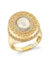 Sydney Evan 14kt Yellow Gold Marquise Eye Diamond Signet Ring In Gold