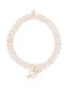 Sydney Evan 14kt Yellow Gold Morganite Beaded Bracelet In Neutrals