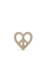 Sydney Evan 14k Yellow Gold Peace Heart Diamond Single Stud Earring In Gold
