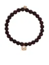 Sydney Evan 14kt Yellow Gold Ruby Beaded Bracelet In Red