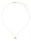 Sydney Evan 14kt Yellow Gold Small Croissant Charm Diamond Necklace In Gold