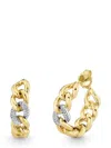 Sydney Evan 14kt Yellow Gold Small Single Link Diamond Hoop Earrings In Gold