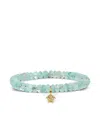 Sydney Evan 14k Yellow Gold Small Turtle Aquamarine And Diamond Bracelet