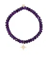 Sydney Evan 14kt Yellow Gold Starburst Amethyst And Diamond Bracelet In Purple