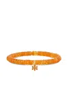 Sydney Evan 18k Yellow Gold Orange Bracelet In Orange